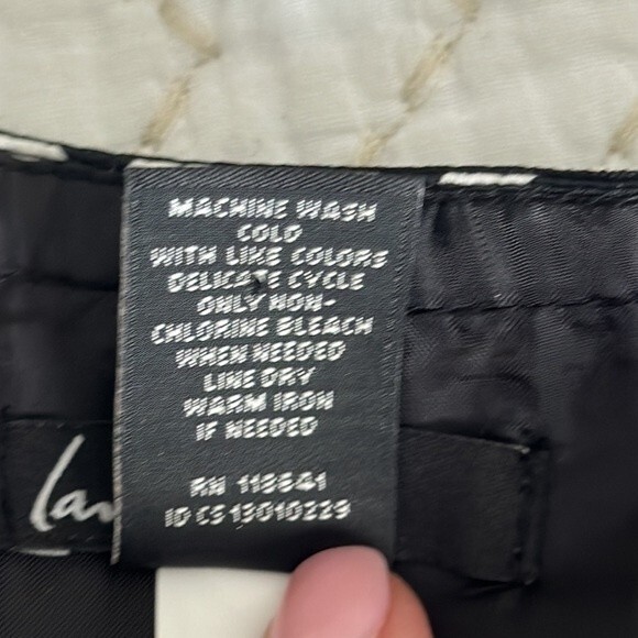 Lane Bryant Women’s Faux Wrap Dress Cotton Sleeveless Black White Geometric 24 - Picture 12 of 12